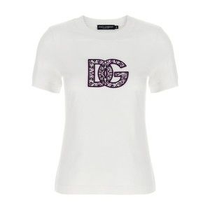 Dolce & Gabbana Maiolica Logo Patch T-Shirt - NWT